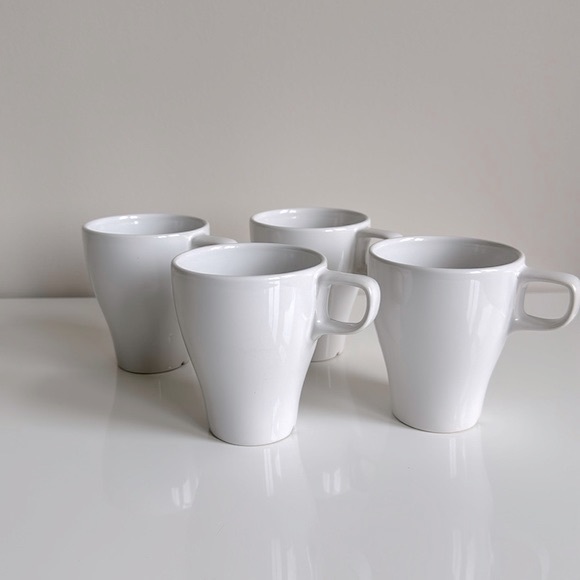 IKEA Fargrik white stoneware mugs, set of 4 - Picture 6 of 11
